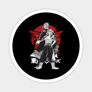 Mikey and Draken Tokyo Revengers Shrine Art Magnet